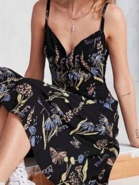kimchi blue faye lace trim button down midi dress Kimchi Blue Faye Button-Down Lace Trim Midi Dress